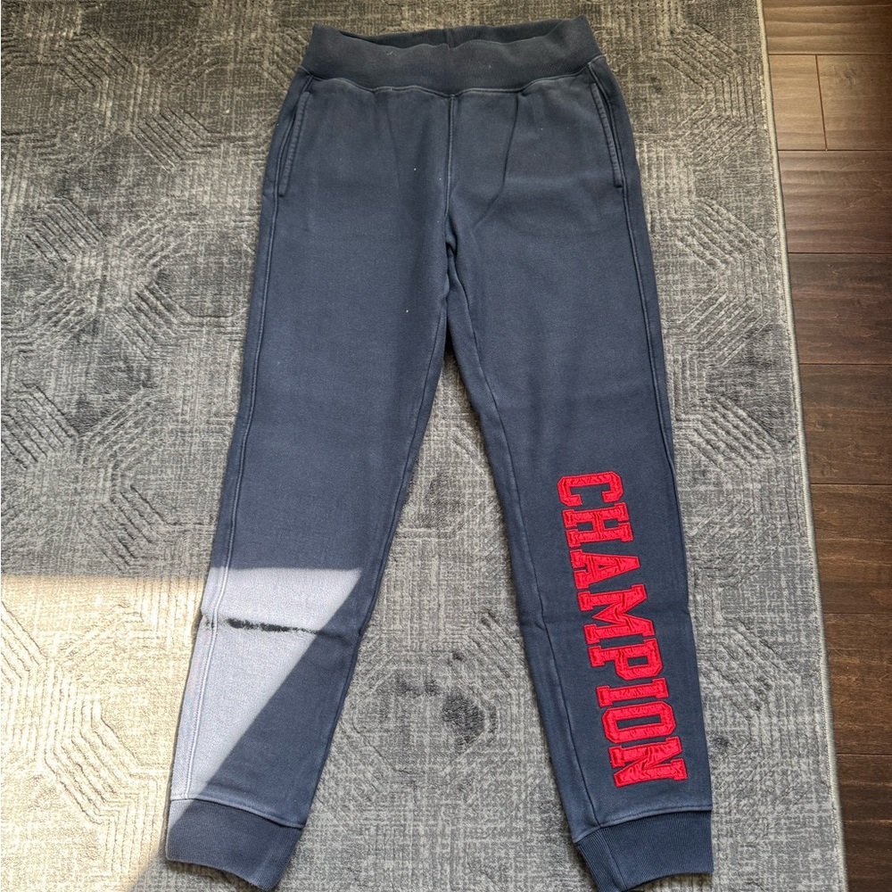 Champion Reverse Weave Navy Blue Sweatpants men’s S slim fit good condition